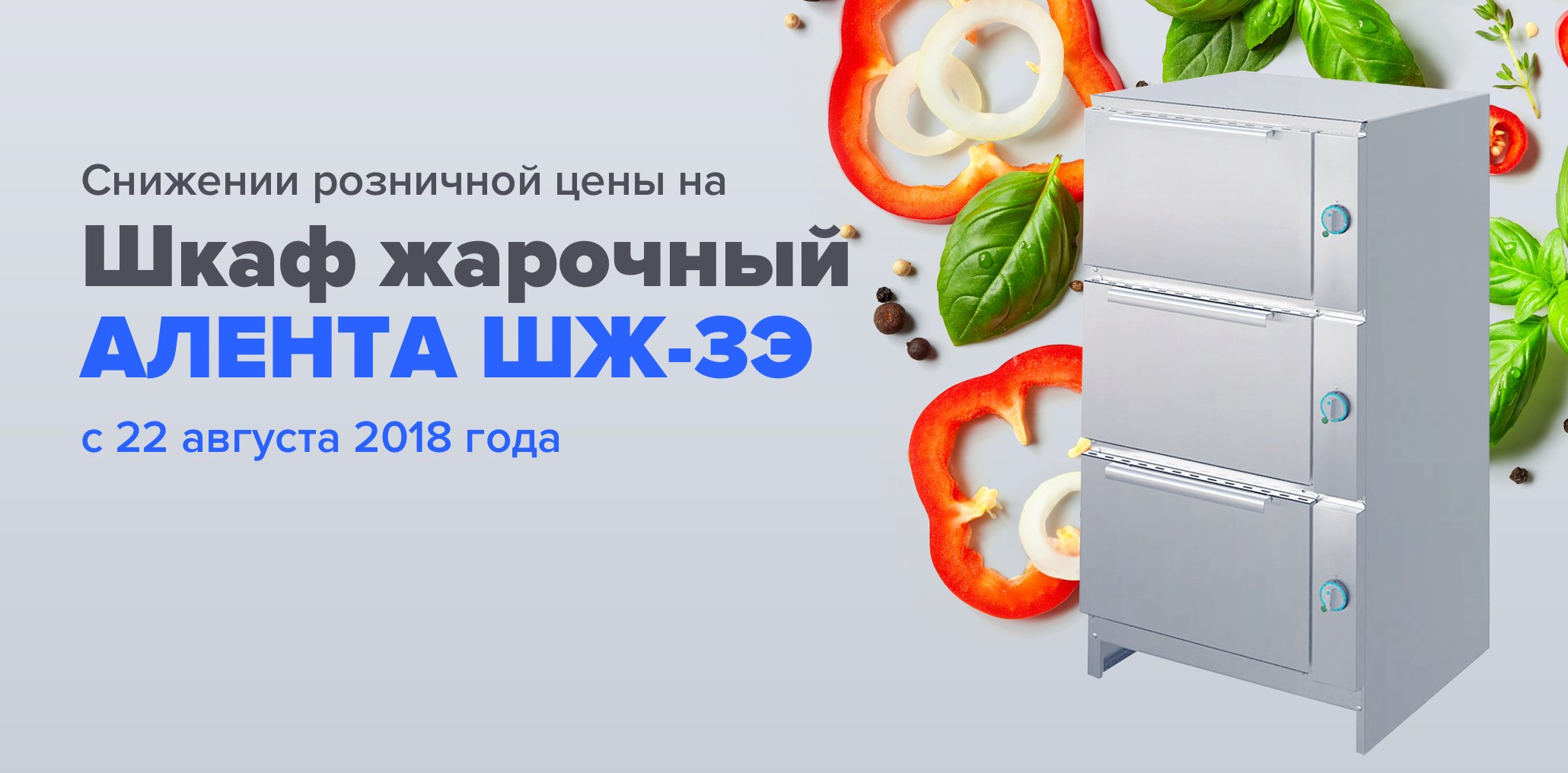 Снижение цены на Шкаф жарочный АЛЕНТА ШЖ-3Э 