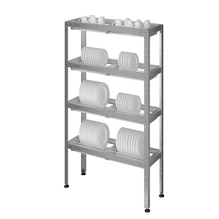 Стеллаж для тарелок и стаканов СКТС-Б- 900-02 (СКТС-900-Э) - 0