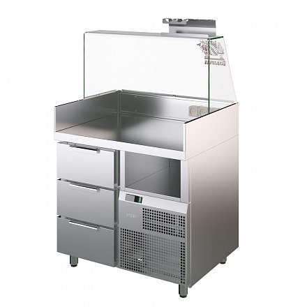 Станция для бургеров и хот-догов БАВАРИЯ БХС - 900.700-02-4 (с лайт-боксом) - 1