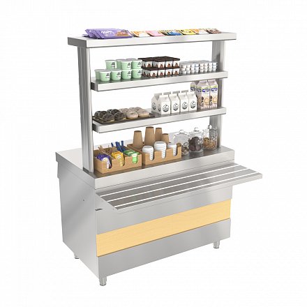 Ривьера - прилавок нейтральный стол НС-1200-02-О без полок - 4