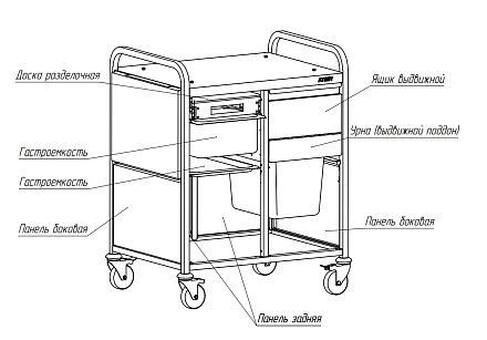 Ящик выдвижной к подставке под гриль-шашлычницу ПГШ - 2