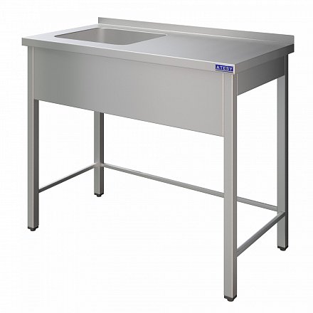 Ванна цельнотянутая ВСМЦС-Л-1Л.500.400-1200.600-1-02 (ВСМЦ-1/1200/600Н с правым столом) - 0