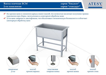 Ванна ВСМ-Б-1.1450.700-02 (ВМ-1/700/1550) - 1
