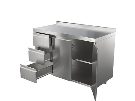 Стол СТ-С-1- 950.700-02-Р-3Л (СТ-3/950/700 с ящиками) - 0