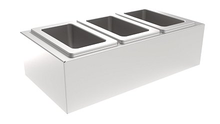 Холдер под 3 гастроемкости GN-1/9 х100мм - 0