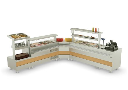 Ривьера - мармит 1-х блюд 3-х конф. М1-3.1500-02-О без полок - 13