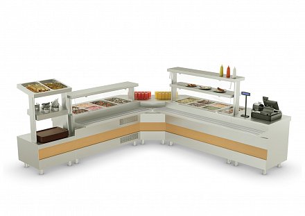 Ривьера - прилавок нейтральный стол НС-1200-02-О без полок - 8