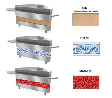 Ривьера - панель передняя (1269мм - 1шт, 90мм - 2шт, для МП внутренний 90°) - гжель - 0