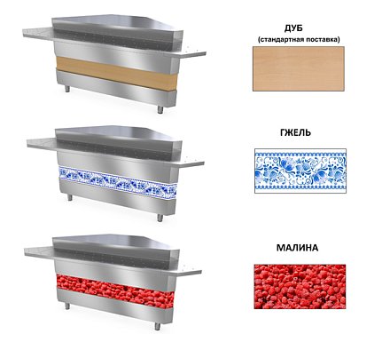 Ривьера - панель передняя (1269мм - 1шт, 90мм - 2шт, для МП внутренний 90°) - гжель - 0