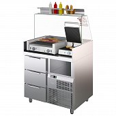 Станция для бургеров и хот-догов БАВАРИЯ БХС - 900.700-02-3 (без лайт-бокса) - 2