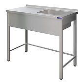 Ванна цельнотянутая ВСМЦС-Л-1П.500.400-1200.600-1-02-О (ВСМЦ-1/1200/600Н с левым столом) - 0