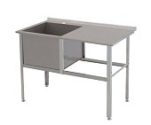 Ванна моечная со столом ВМС-1/530 с бортом Алента - 0