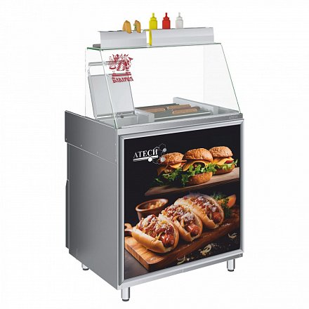 Станция для бургеров и хот-догов БАВАРИЯ БХС - 900.700-02-4 (с лайт-боксом) - 0